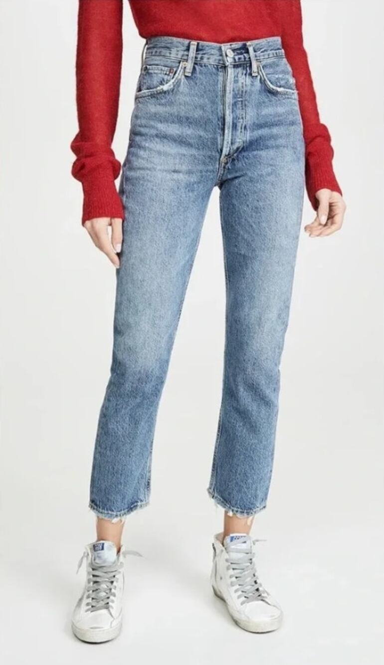 AGOLDE Riley High Rise Straight Crop Frequency Sz 28